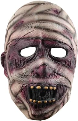 Realistisch Mummie Halloween Masker - Eng Verbandgezicht Volledige Gezichtscover voor Feest & Cosplay — thumbnail 1