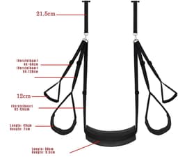 DYNA® Sex Schommel - Sex Stoel - Bondage - Zwart - 35cm x 21cm x 9cm — thumbnail 8