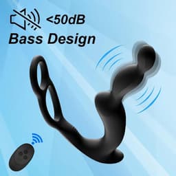 Ynkkvre - Anal Vibrator - Mannen - 10 Vibratiemodi - 3 Motoren - Prostaatstimulatie - Met afstandsbediening - Dildo en Buttplug — thumbnail 6