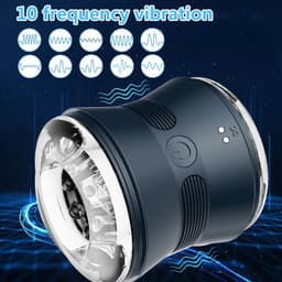 Ynkkvre - Masturbeerder - Mannen - 10 Vibratiemodi - 2 Motoren - Vloeibaar Siliconen - Voor solo gebruik — thumbnail 4