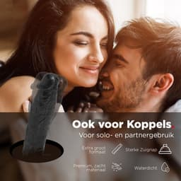 Rosebay XXL Dildo - Grote Dildo - Reusachtige Dildo - Realistische Dildo met Balzak - Dildo met Zuignap - Dildo voor Mannen - Dildo voor Mannen en Vrouwen - XL Dildo - 31cm - Zwart — thumbnail 10