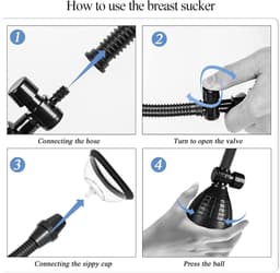 Oneay Vaginale en clitoris vacuümpomp voor vrouwen – Tepelzuignappen met sterke zuigkracht – Erotisch seksspeeltje voor koppels – Zwart — thumbnail 4