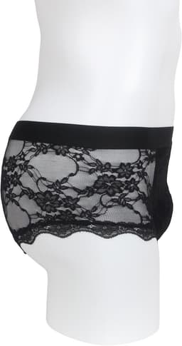 Zeloria Heren Kant Boxer – Transparante Erotische Lace Boxershort – Zwart – M – Stretch & Comfort — thumbnail 7