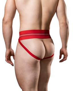 MM Sports The Original No. 10 Swimmer/Jogger Jockstrap 3 inch Red - MAAT XL - Heren Ondergoed - Jockstrap voor Man - Mannen Jock — thumbnail 5