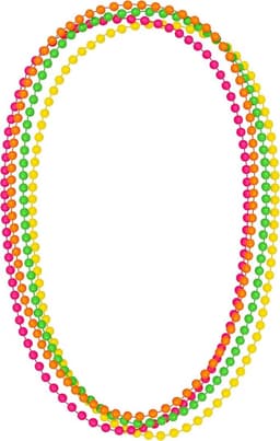Plastic ketting - 8 stuks - 80 cm - Kleurrijke imitatieparelketting - Feestelijke kostuumketting voor dames - Kralenketting accessoire - Halsketting - Plastic kralen choker - Neon parels - Armband - Vintage kleding - Accessoire ketting - Feestketting — thumbnail 3