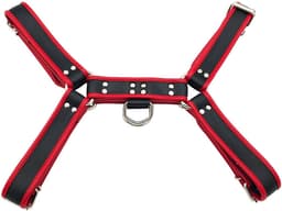 Rouge - Lederen Borstharnas voor Heren - Maat L/XL - Zwart/Rood — thumbnail 2