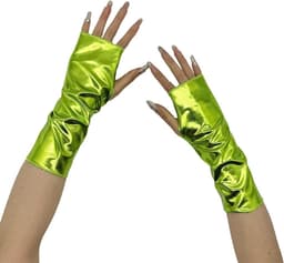Lange Glanzende Netkousen Handschoenen voor Cosplay en Feest — thumbnail 5