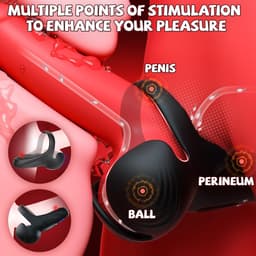Daity Vibrerende Cockring – Penisring met 10 Vibratiestanden & APP – Testikel Stimulator & Perineum Massage – Siliconen – Voor Sterkere en Langere Erectie – Seksspeeltje voor Mannen & Koppels — thumbnail 2