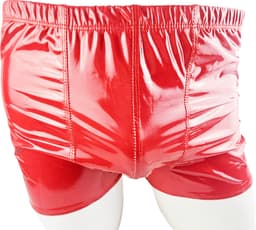 BamBella ® - Boxer short Maat L/XL Datex Rood (Latex en stof SM kleding BDSM erotische heren kleding ondergoed lingerie onderbroek zwart — thumbnail 1