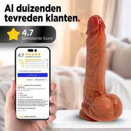 Rosebay Vibrerende Dildo met Afstandsbediening 20 cm - Stotende Dildo - Dildo met Zuignap - Dildo Vibrator voor Vrouwen - Wit — thumbnail 10