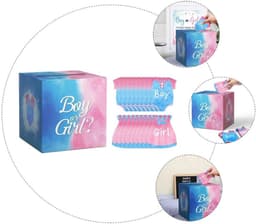 Gender Reveal Spel - Stemspel Feest - Babyborrel Organiseren - Inclusief 40 Stemkaarten - 20x20x20 cm - Diverse Kleuren — thumbnail 6