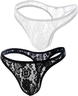 Sexy Kanten Heren String Mankini Jockstrap Tanga Ondergoed Eén Maat — thumbnail 3