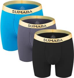 Heren Boxershorts Lange Pijpen van Ademend en Zacht Bamboe Ondergoed — thumbnail 1