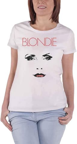 Officieel Blondie Staredown T-Shirt Dames Skinny Fit - Wit Katoen — thumbnail 1