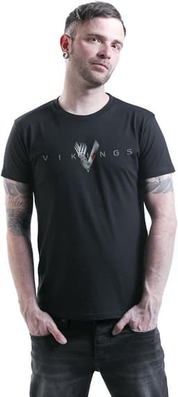 Vikings Welkom in Valhalla T-shirt - Zwart Katoen Fan Merchandise — thumbnail 5