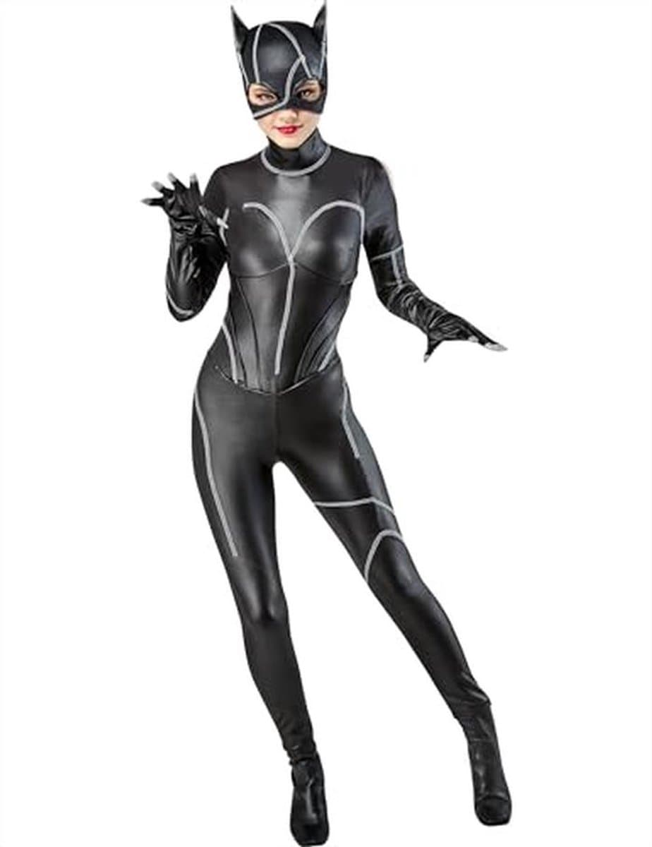 Deluxe Catwoman Kostuum voor Volwassenen met Handschoenen en Masker — afbeelding 1