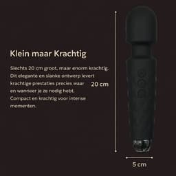 Personal Massager - Magic Wand - Vibrator voor Vrouwen - Krachtige Clitoris Stimulator - 75% Intensere Stimulatie - 20 Standen - Fluisterstil - Sex Toys voor Vrouwen - Seksspeeltjes - Cadeau voor Vrouw - Obsidian Black — thumbnail 3