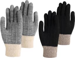 Allecto plus - Winterhandschoenen 2 paar Touchscreen - Warm en winddicht - Unisex mannen vrouwen jeugd - Geschikt voor winteruitjes — thumbnail 1