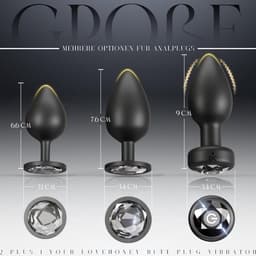Lzwintrading - Buttplug Vibrator met APP Control - Vibrators voor Vrouwen & Mannen - Prostaat Stimulator - 3-Delige Siliconen Set - Butt Plug met 9 Vibratie Standen - Sex Toys voor Koppels - Anale Speeltjes - Vibrerende Buttplug - Anaal Dildo — thumbnail 6