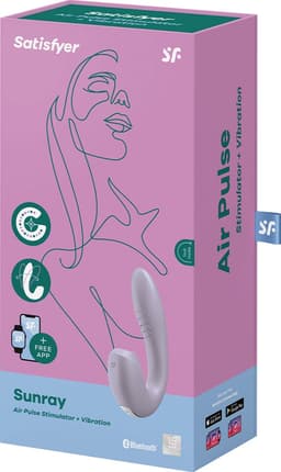 Satisfyer, drukgolfvibrator, konijn, 'Sunray', 15 cm, met app, waterdicht, oplaadbaar, huidvriendelijke siliconen — thumbnail 5
