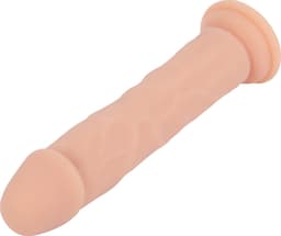 Banoch | Dildo 23 cm | Rechte Beige Siliconen Dildo met Zuignap | Extra Large | Ø 4 cm | Realistisch & Flexibel — thumbnail 2