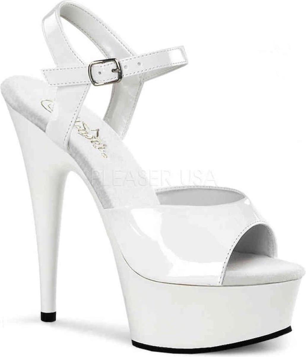 EU 42,5 = US 12 | DELIGHT-609 | 6 Heel, 1 3/4 PF Ankle Strap Sandal — afbeelding 1