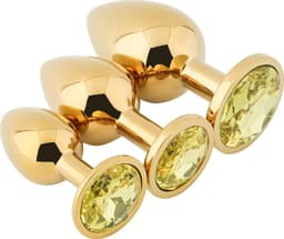 Banoch - Buttplug Aurora yellow gold Large - gouden Metalen buttplug - Diamant geel — thumbnail 3