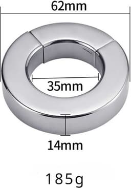 Magnetische metalen scrotum hanger - Gewicht voor de balzak - Locker - Cockring ballen - Klaarkomen uitstellen - Langer seks - 185 gram — thumbnail 2