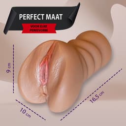 Aii 3D Realistisch Masturbator + Opbergtas - Masturbator voor man - Pocket Pussy - Sex toys voor mannen - Licht Getint — thumbnail 2