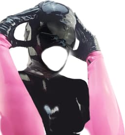 BNDGx® -100% Latex Masker mond open - Anoniem Erotiek - Extreme BDSM Rollenspel kleding — thumbnail 5