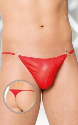 SoftLine Collection - Elegante heren string met satijn aanzicht rood S t/m L — thumbnail 2