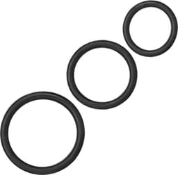 CalExotics - Rubber Ring - 3 Piece Set - Rings Zwart — thumbnail 3