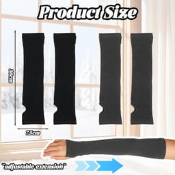 Armwarmers dames - lange vingerloze handschoenen - gebreid wol - warm en stijlvol - ShopVlot — thumbnail 2