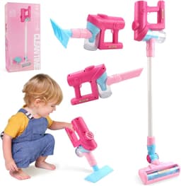 Vacuum Cleaner Toy Set, Children's Vacuum Cleaner with Real Suction Function, Children's Vacuum Cleaner from 3, 4, 5 - ShopVlot — thumbnail 1