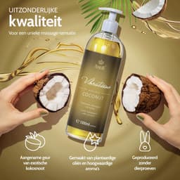 Vibratissimo 'Coconut': exotische massageolie met kokosnoot, liefdesolie, erotische olie, 1000 ml — thumbnail 4