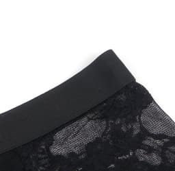 Zeloria Heren Kant Boxer – Transparante Erotische Lace Boxershort – Zwart – XXL – Stretch & Comfort — thumbnail 4