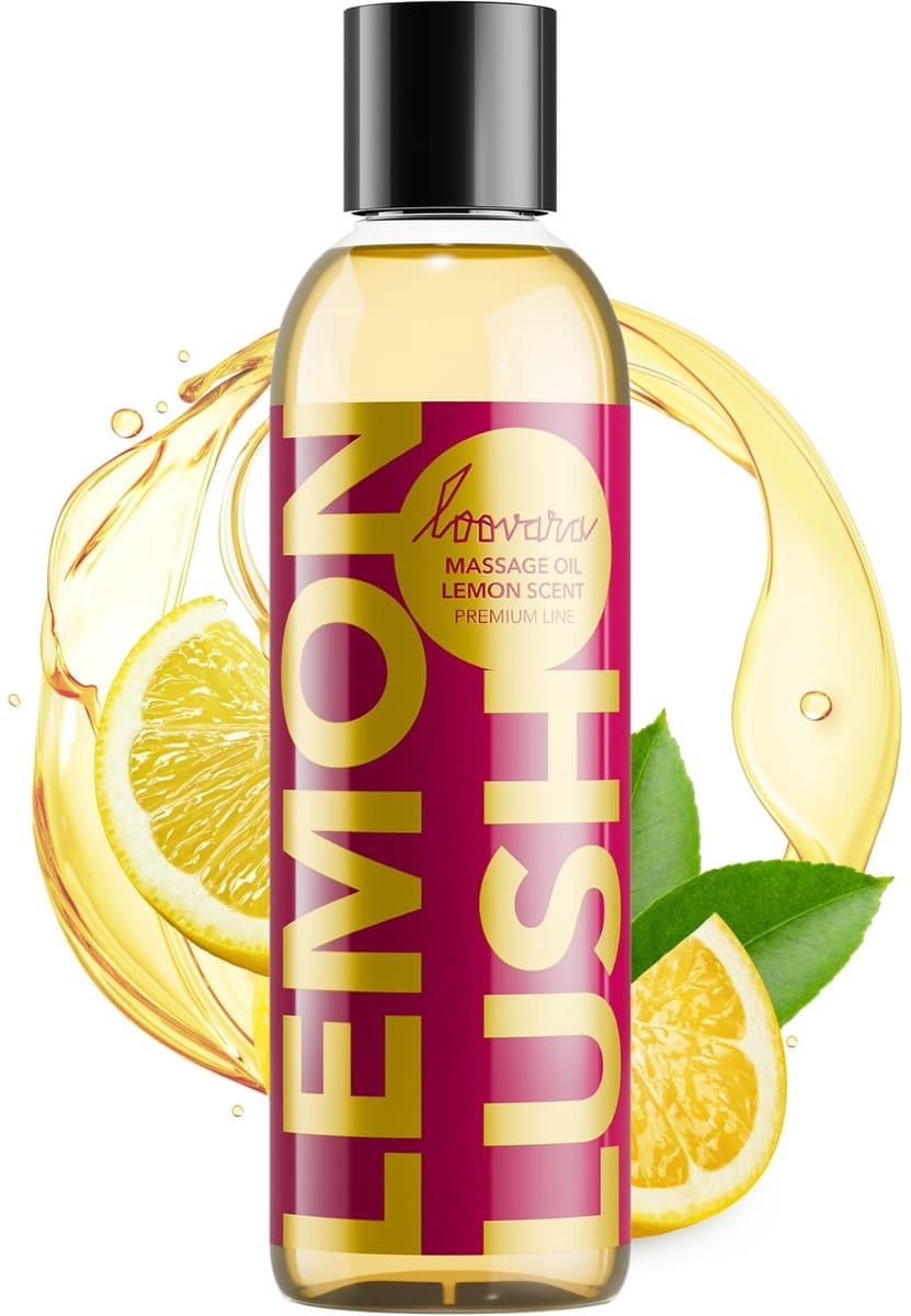 LOOVARA Massageolie LEMON LUSH 150 ml met citrusgeur voor plezierige massages – Premium erotische massageolie — afbeelding 1