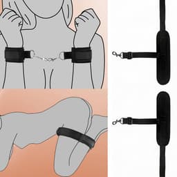 Sexkussen met Handboeien - Opblaasbaar Seks Kussen - Fixatieset - Handsfree - Seksaccessoire - met Houder voor Masturbator, Dildo of Vibrator - Voor Stellen - Reizen Thuis en Hotel — thumbnail 2