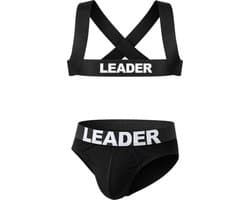 LEADER Essentials Multipack 1x Brief + 1x Harness Black - MAAT XL - Erotisch Heren Ondergoed - Slip voor Man - Sexy mannen Slip