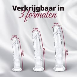 Humery - Realistische Transparante Siliconen Dildo met Zuignap - 22 cm - Maat L - Dildo's - Sex Toy voor Vrouwen en Mannen — thumbnail 2