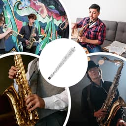 Saxofoon Reiniger - Blaasinstrument Onderhoud - Instrument Schoonmaken - Zacht Katoenen Touw - 50 cm Lengte - Grijs — thumbnail 3
