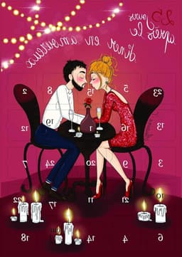 Liefdeskalender - Adventkalender Koppels - Romantische Spelletjes - 25 Sensuele Uitdagingen - A3 formaat - Roze — thumbnail 1