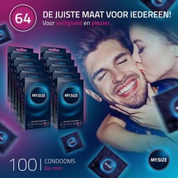 MY.SIZE Classic condooms 64mm maat 5 | 100 stuks maxipack | extra dun met 0,07 mm wanddikte | Voor optimale pasvorm & natuurlijk gevoel — thumbnail 2