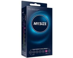 MY.SIZE Classic condooms maat 6 I 64 mm breed I 10 stuks standaard verpakking I premium condooms extra dun I condooms true to touch gossamer I dunne 0,07 mm wanddikte I condooms veganistisch