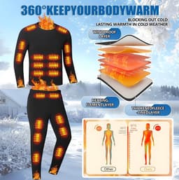 Thermisch ondergoed voor heren/ultrazachte thermische leggings,basislaag wintersportleggings,lange hygroscopische thermische herenkleding voor hardlopen en skiën — thumbnail 5