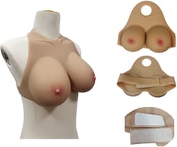 Body4Everybody - Siliconen Borstprothese Vest – C cup - Realistische Siliconen Borsten – Borstvormen voor Crossdressing, Cosplay & Borstsymmetrie – Huidskleur — thumbnail 2