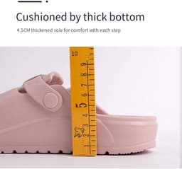 Dames werk klompen boog ondersteuning slip-on muiltjes slip bestendig tuin verpleegster chef keuken schoenen gewatteerde bedrukte sandalen slippers — thumbnail 4