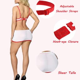 Dailygoods- Lingerie Sexy Verpleegster Kostuum - Cosplay Outfit - Speelse Body - 4 Stijlen - Zacht Materiaal - Eenheidsmaat — thumbnail 2