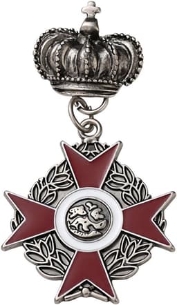 Gespen Broche Kroon Medaille Badge Legering Vintage Revers Pin Orde Badge Voor Vrouwen Mannen Kostuum Decoratie (1 stuk), Metaal — thumbnail 1