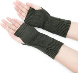 Y2K Vingerloze Star Gedrukt Gebreide Handschoenen voor Vrouwen Mannen Herfst Winter Warme Handschoenen Kleding Gebreide Outdoor Rijden — thumbnail 5